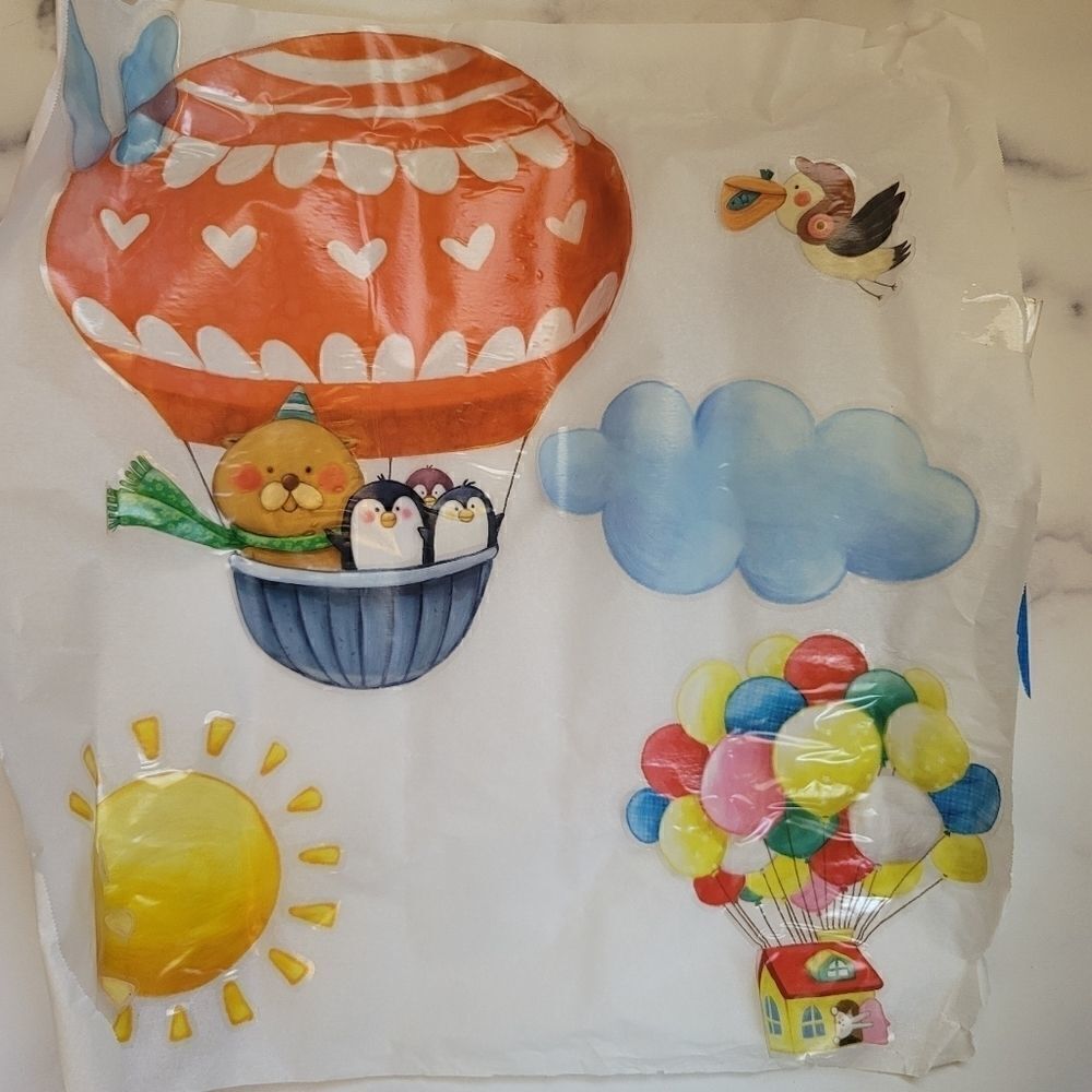 Wall art nursery stickers hot air balloon